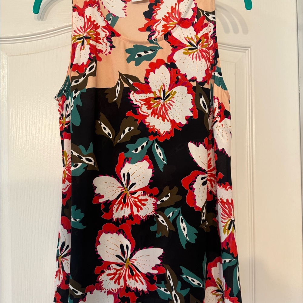 CAbi Multicolor Floral Sleeveless Blouse-NWOT!!!